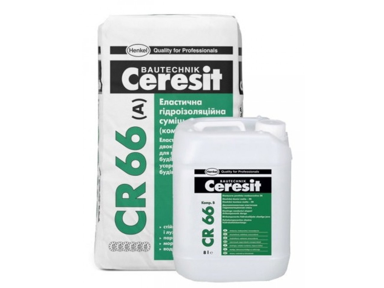 Двухкомпонентная гидроизоляционная смесь Ceresit CR 66 (Церезит ЦР 66) 25 кг