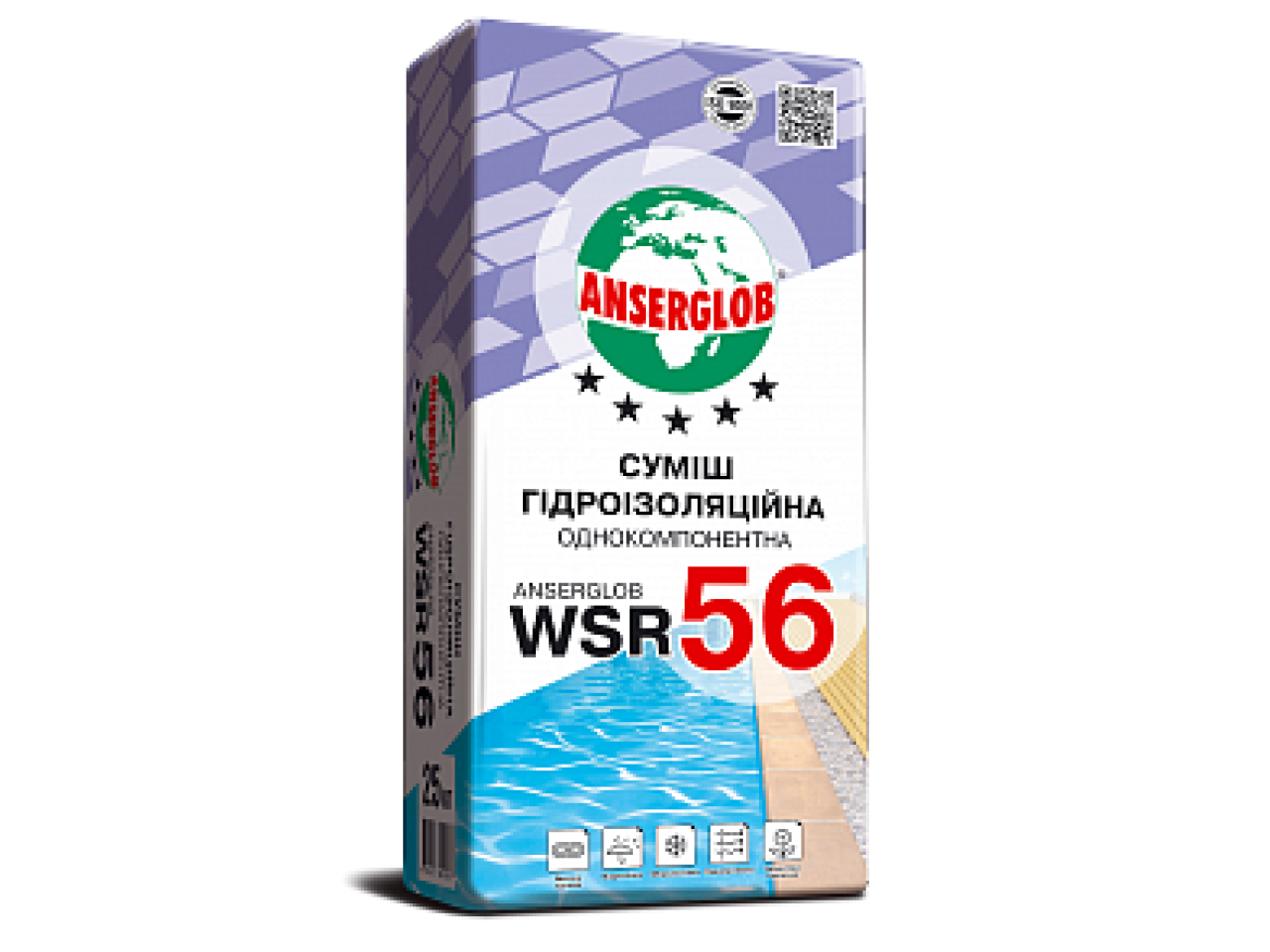 Гидроизоляционная смесь Anserglob WSR-56 25 кг