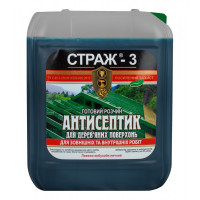 Антисептик по дереву СТРАЖ-3 готовый зеленый (5 л)
