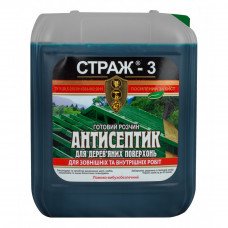 Антисептик по дереву СТРАЖ-3 готовый зеленый (5 л) Антисептик по дереву СТРАЖ-3 готовый зеленый (5 л)