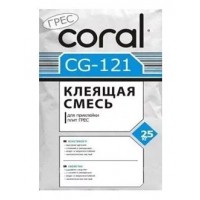 Клей для плитки и керамогранита Корал ЦГ 121 (Сoral CG 121) 25 кг