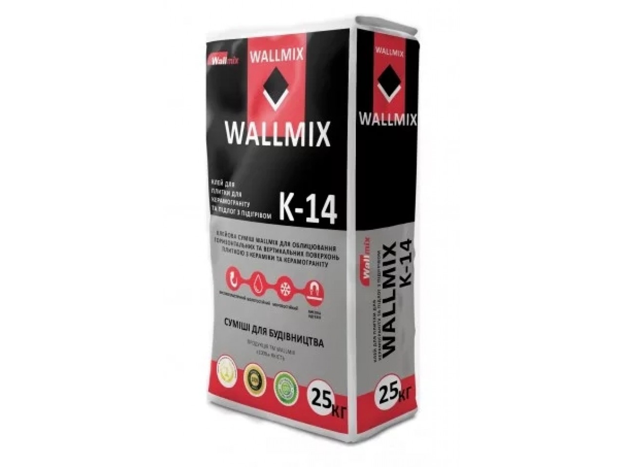 Клей Wallmix К-14 для керамогранита и теплых полов (25 кг)