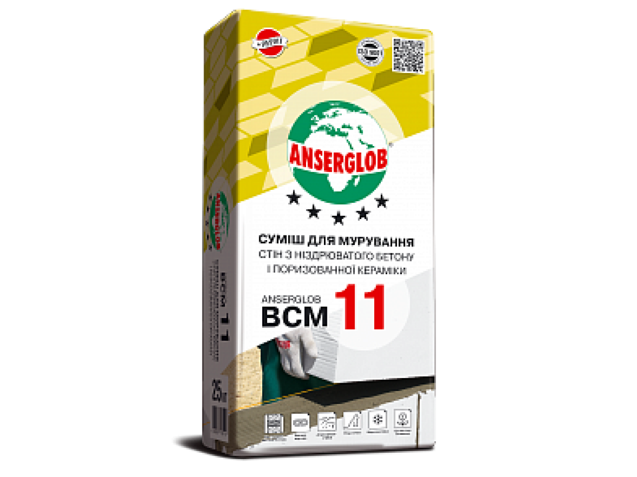 Клей для газоблоку Anserglob BCM-11 25 кг