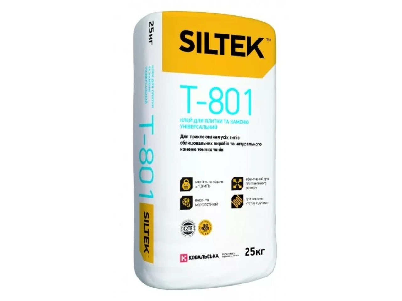Клей для каменю Siltek T-801 під теплу підлогу 25 кг