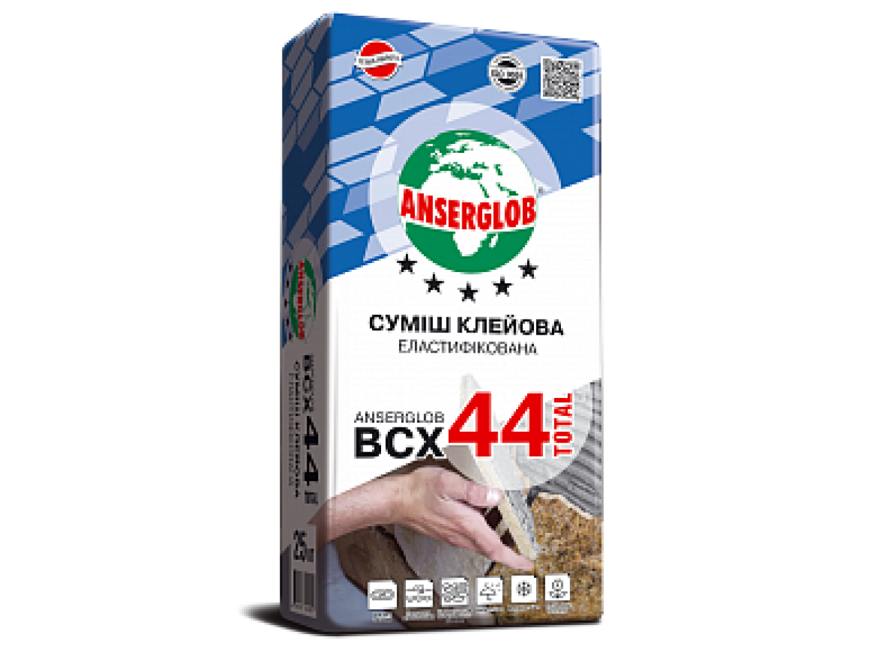 Клей для керамограніту Ансерглоб ВСХ-44 (Anserglob ВСХ-44) 25 кг