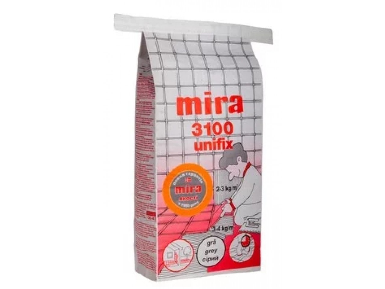 Клей для плитки і керамограніта MIRA 3100 unifix (Міра 3100 Уніфікс) 25 кг