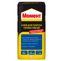 Клей для плитки термостойкий Момент 25 кг 