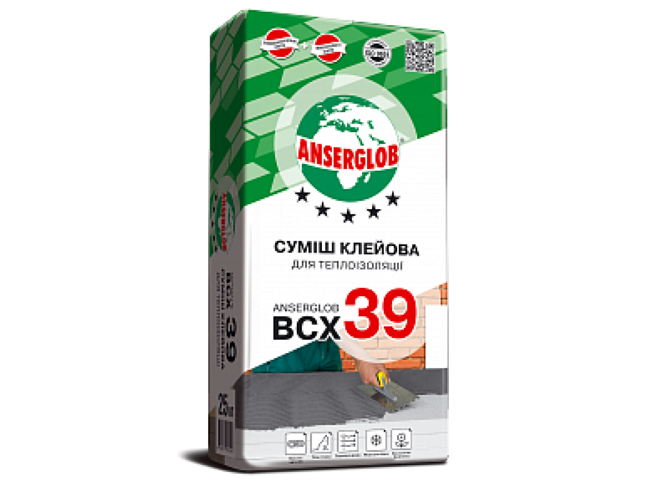 Клеюча суміш Ансерглоб 39 (Anserglob ВСХ-39) 25 кг (приклеювання)