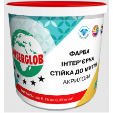 Фарба інтер'єрна акрилова стійка до миття Ансерглоб (Anserglob) (7кг/5л)