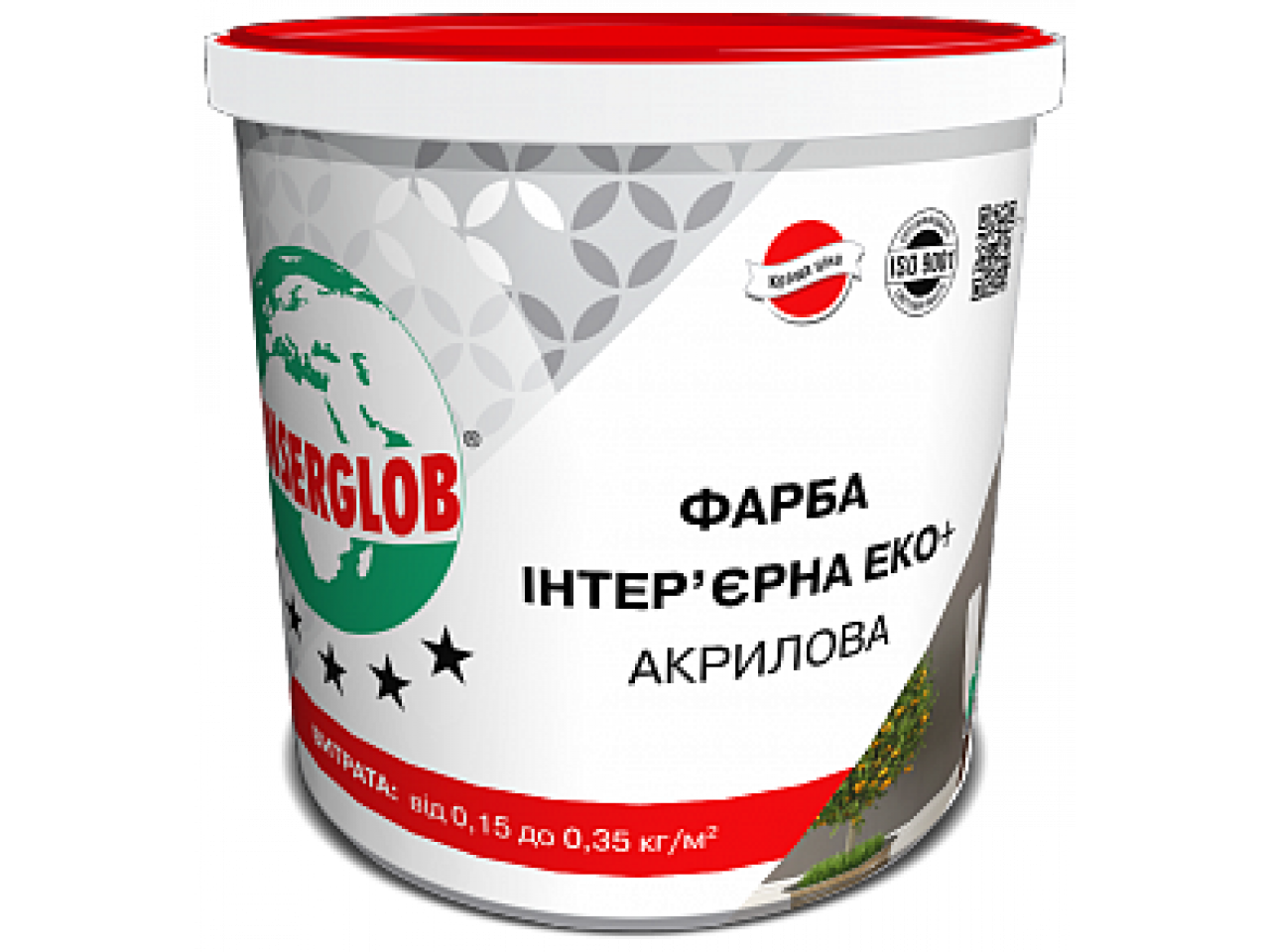 Фарба інтер'єрна акрилова Ансерглоб ЕКО+ (Anserglob) (7кг/5л)