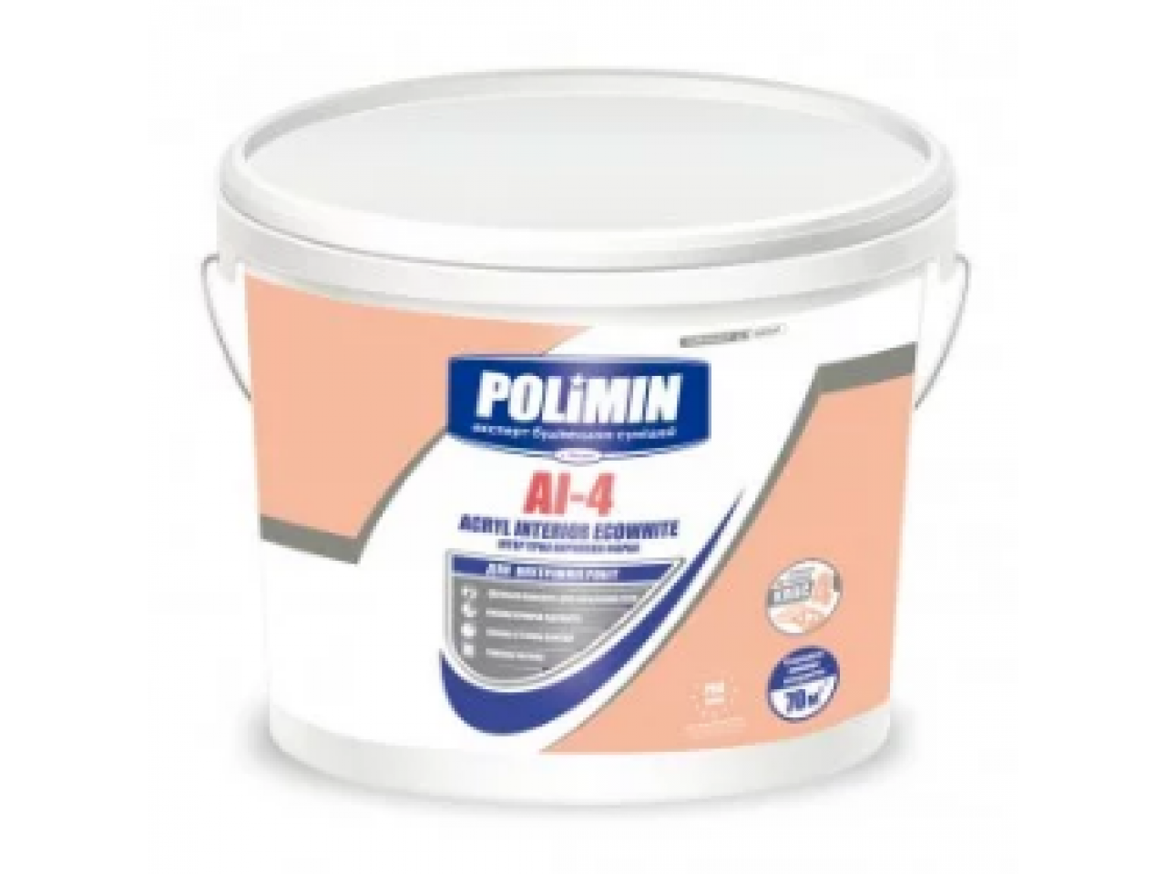 Фарба інтер'єрна Полімін Acryl Interior Ecowhite АI-4 акрилова для стелі (14 кг/10 л)