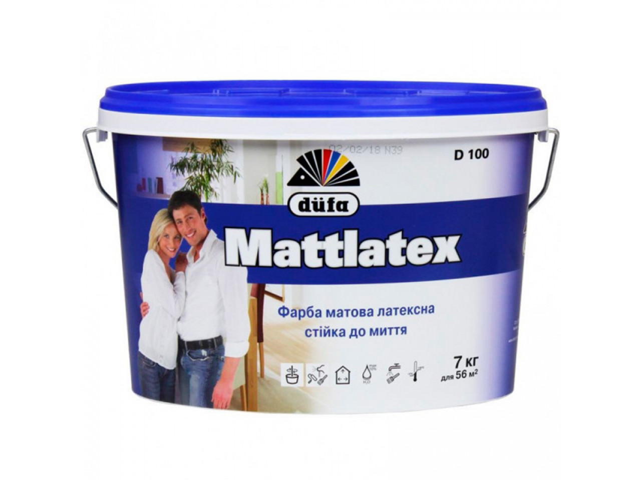 Краска латексная матовая DUFA (Дюфа) Matlattex D100 (14кг/10л)