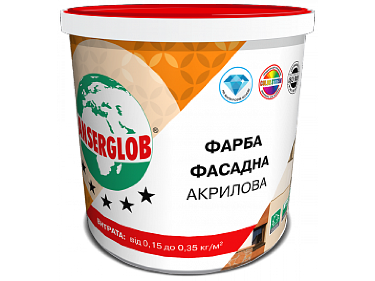 Краска фасадная акриловая Anserglob Фасад База Т (14 кг/10 л)