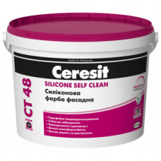 Фарба фасадна CERESIT CT-48 силіконова прозора (14 кг/10 л)