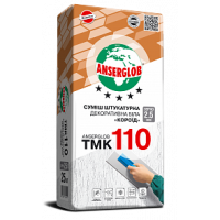 Декоративна штукатурка «Короїд» Ансерглоб ТМК 110 (Anserglob TMK 110) зерно 3,5 мм біла (25 кг)