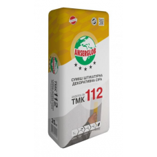Декоративная штукатурка «Короед» Ансерглоб ТМК 112 (Anserglob TMK 112) зерно 3,5 мм серая (25 кг) 