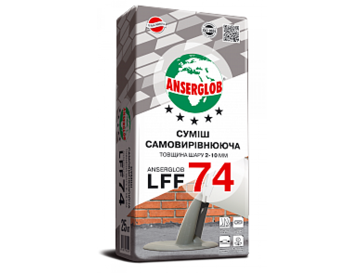 Суміш самовирівнююча Ансерглоб LFF-74 (Anserglob LFF-74) 2-10 мм 25 кг