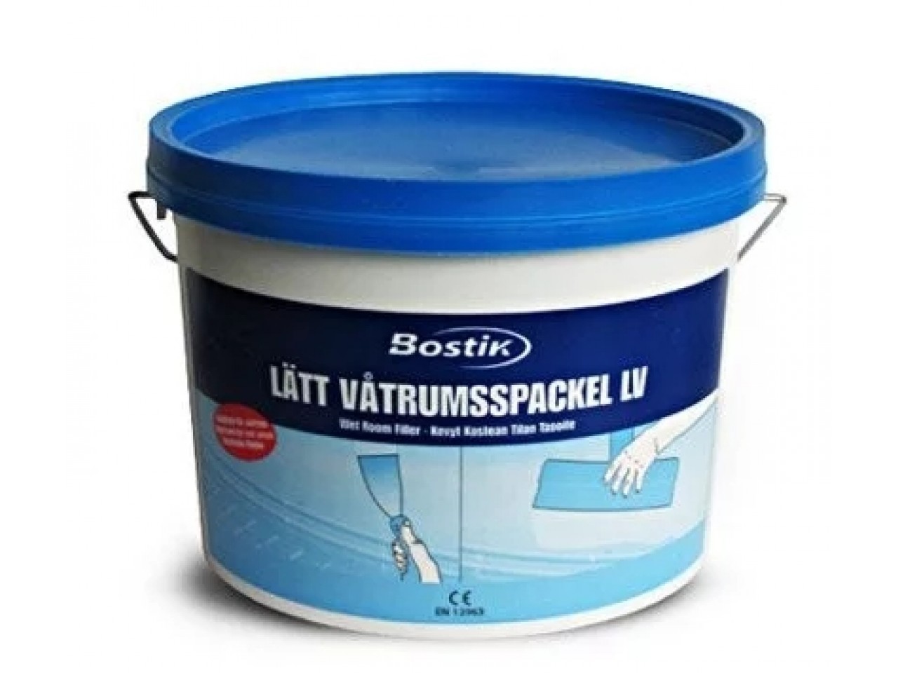 Шпаклівка фінішна для вологих приміщень Бостік Ватрумспакел LV (Bostik Vatrumspackel LV) готова 10 л