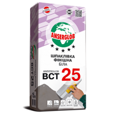 Шпаклевка цементная Anserglob BCT-25 финиш (0,5-3 мм) белая 15 кг Шпаклевка цементная Anserglob BCT-25 финиш (0,5-3 мм) белая 15 кг