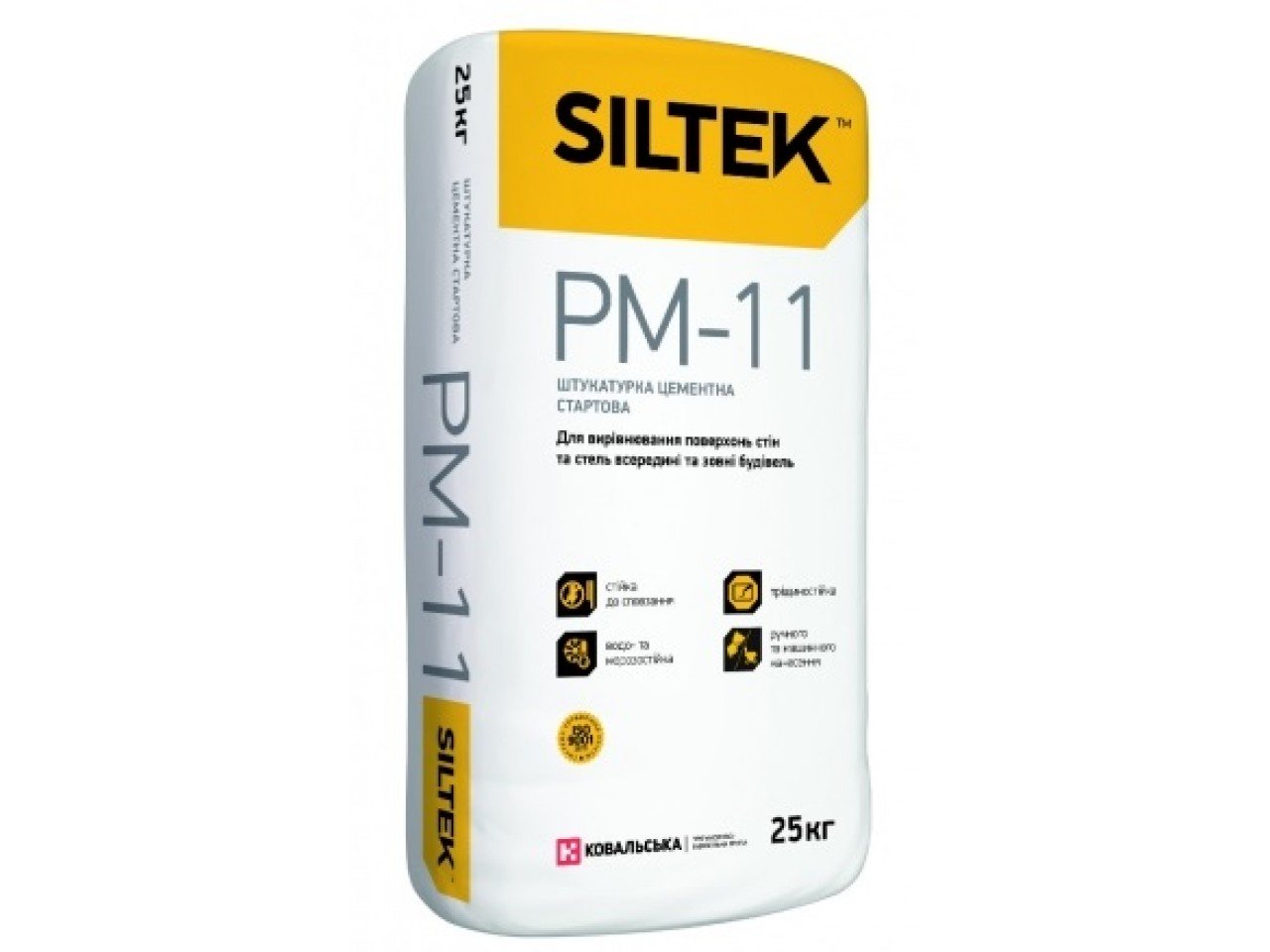 Штукатурка цементная стартовая Siltek PM-11 25 кг